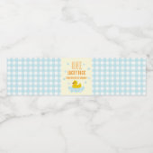 Eend 1e verjaardag waterfles etiket (Enkel label)