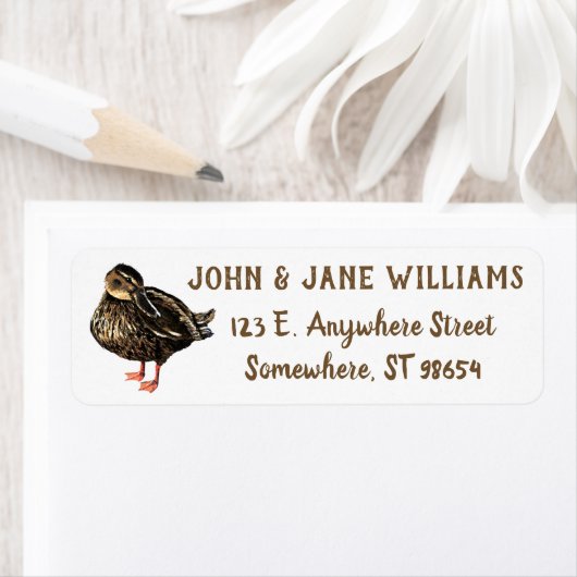 Eend-adreslabel Etiket (Insitu)