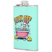 Eend Af Grappig Skelet Ontwerp-61161 Ingelijste Ku Heupfles (Links)