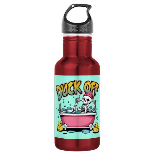 Eend Af Grappig Skelet Ontwerp-61161 Ingelijste Ku Waterfles (Voorkant)