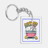 Eend Af Grappig Skelet Ontwerp-61161 Sleutelhanger (Voorkant Links)