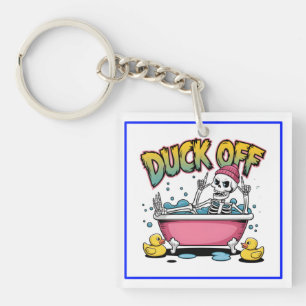Eend Af Grappig Skelet Ontwerp-61161 Sleutelhanger