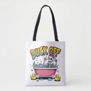 Eend Af Grappig Skelet Ontwerp-61161 Tote Bag