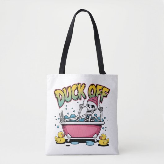 Eend Af Grappig Skelet Ontwerp-61161 Tote Bag (Voorkant)