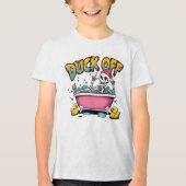 Eend Af Grappig Skelet Ontwerp-61161 Tri-Blend Shirt (Voorkant)