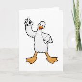 Eend als handbalspeler met handbal kaart (Voorkant)