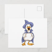 Eend als heks met hoed briefkaart (Voorkant / Achterkant)