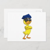 Eend als politieagent met politiepet briefkaart (Voorkant / Achterkant)