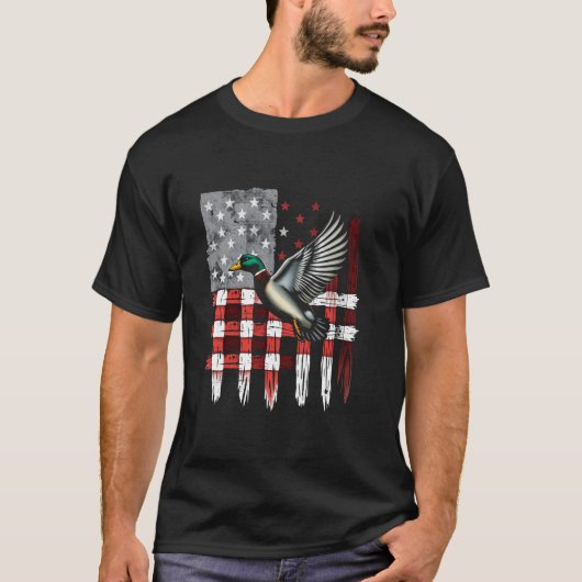 Eend Amerikaanse vlag T-shirt (Voorkant)