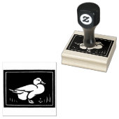  eend art deco rubberstempel (Gestempeld)