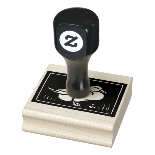  eend art deco rubberstempel (Stempel)