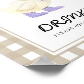 Eend baby shower - Drinken helpen jezelf Poster (Hoek)