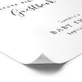 Eend Baby shower Elegant Guestbook Sign Minimal Poster (Hoek)