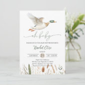 Eend Baby Shower Feest Kaart (Staand voorkant)