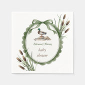 Eend Baby Shower Groen Servet (Voorkant)