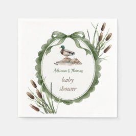 Eend Baby Shower Groen Servet