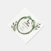 Eend Baby Shower Groen Servet (Hoek)