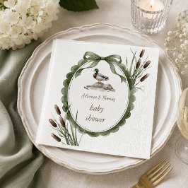 Eend Baby Shower Groen Servet