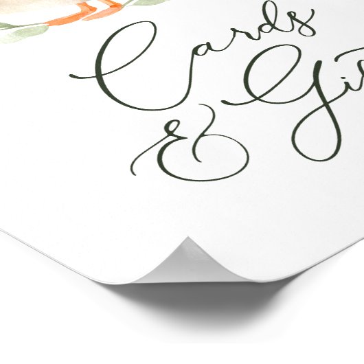 Eend Baby shower Kaarten en geschenken teken Poster (Hoek)