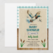 Eend baby shower uitnodiging (Voorkant / Achterkant)