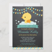 Eend Baby shower Uitnodiging / Rubber Eend Uitnodi (Voorkant)