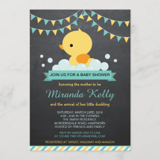 Eend Baby shower Uitnodiging / Rubber Eend Uitnodi