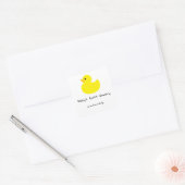 Eend - Baby's eerste bibliotheek Vierkante Sticker (Envelop)