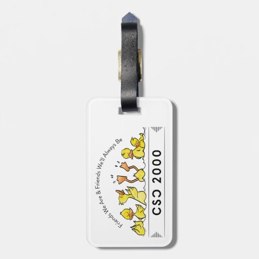 eend bagagelabel (Achterkant verticaal)