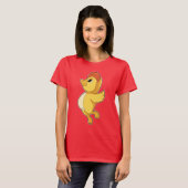 Eend Basketbalspeler Basketbal T-shirt (Voorkant volledig)