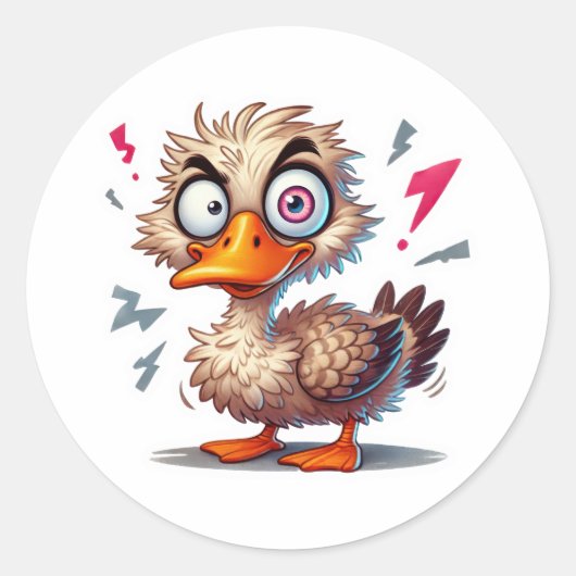 Eend beloning ronde sticker (Voorkant)