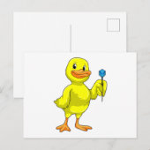 Eend bij Darts met Pijl Briefkaart (Voorkant / Achterkant)