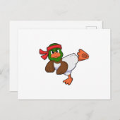 Eend bij Karate Martial arts Briefkaart (Voorkant / Achterkant)