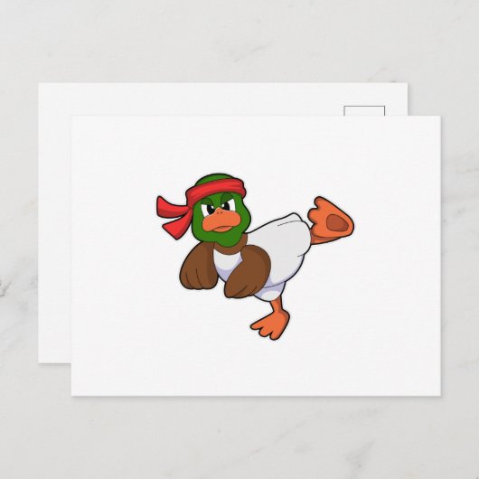 Eend bij Karate Martial arts Briefkaart (Voorkant / Achterkant)