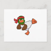 Eend bij karate vechtsporten briefkaart (Voorkant)