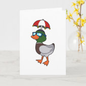 Eend bij regen met paraplu.PNG Kaart (Gele Bloem)