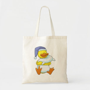 Eend bij Slapen met Nachtmuts Tote Bag