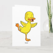 Eend bij Yoga Fitness op een Been Kaart (Achterkant)