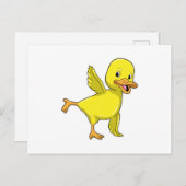 Eend bij yogarekoefening briefkaart (Voorkant / Achterkant)