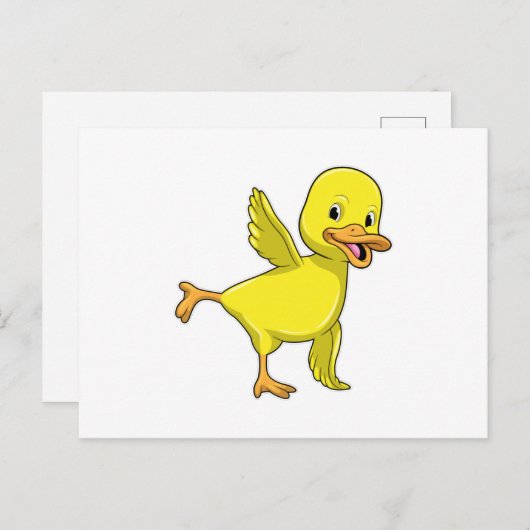 Eend bij yogarekoefening briefkaart (Voorkant / Achterkant)