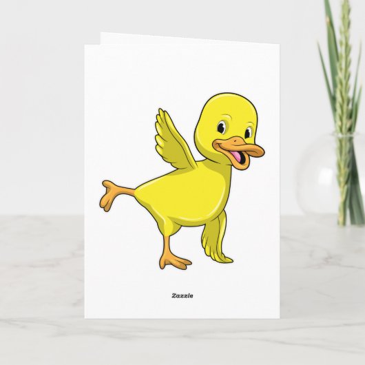 Eend bij yogarekoefening kaart (Achterkant)
