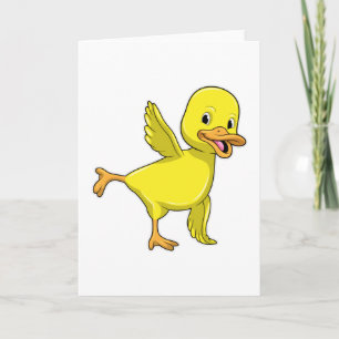 Eend bij yogarekoefening kaart