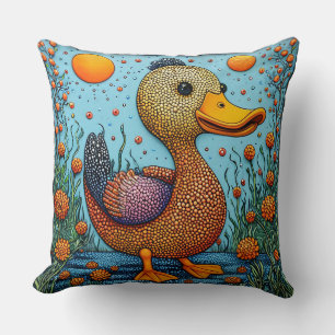 Eend Bloem Kussen Natuur Huis Decoratie