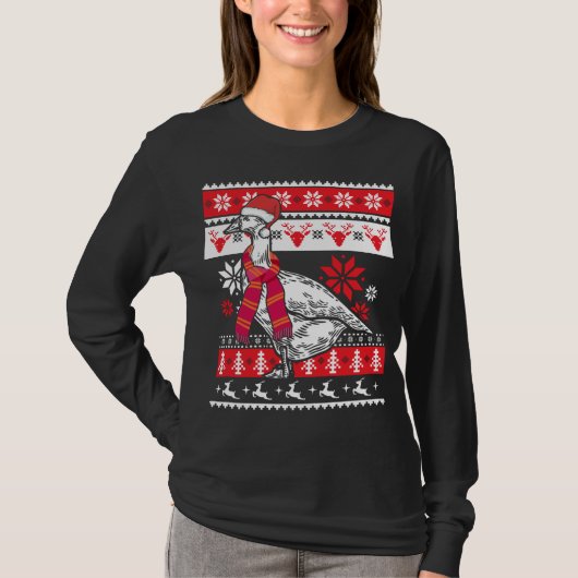 Eend Boerderij Boer Dier Gans Lelijke Kerst T-shirt (Voorkant)