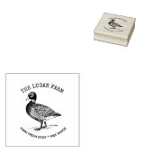 eend boerderij ei karton stempel (Gestempeld)