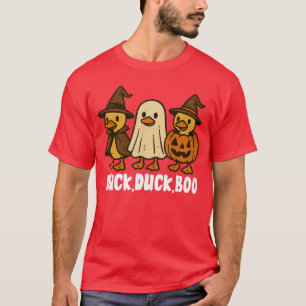 Eend Boo Grappig Schattig Eng Halloween Retro Gans T-shirt