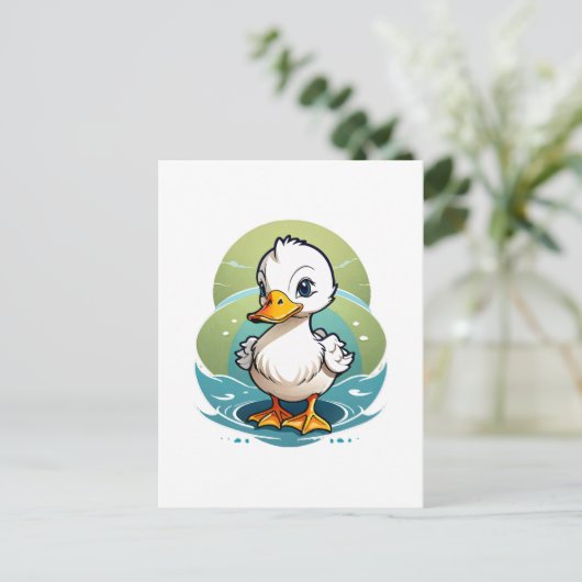 eend briefkaart (Staand voorkant)