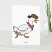 Eend Cowboy Cowboyhoed Kaart (Achterkant)