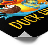 Eend Cruise Boot Shirt Grappige Rubber Eend Jacht  Poster (Hoek)