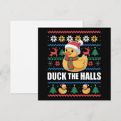 Eend De Hallen Lelijke Kerst Morsige Kerstman  Feestdagenkaart (Voorkant / Achterkant)
