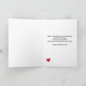 Eend & de Kleindochter Valentijn van Harten Feestdagen Kaart (Binnen)